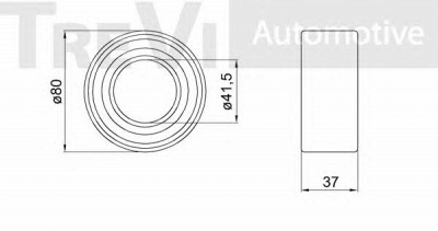 TREVI AUTOMOTIVE wb1349 -  Комплект подшипника ступицы колеса